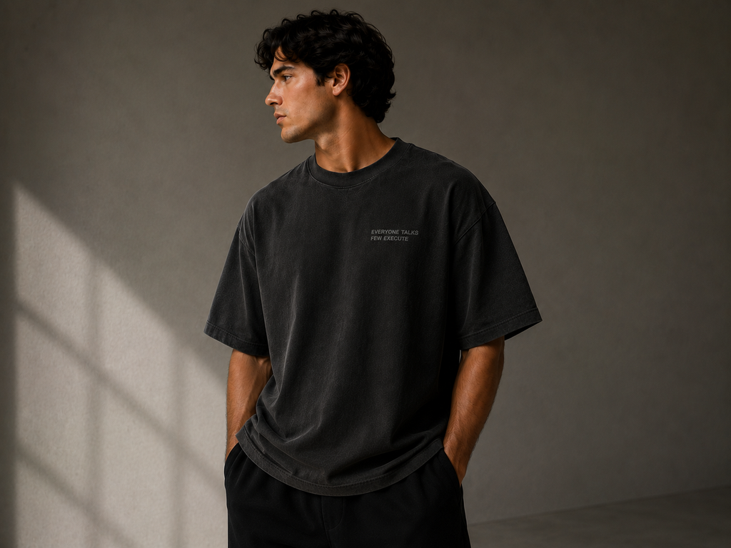Everyone Talks, Few Execute Oversized Tee - T-Shirt - WearNovry