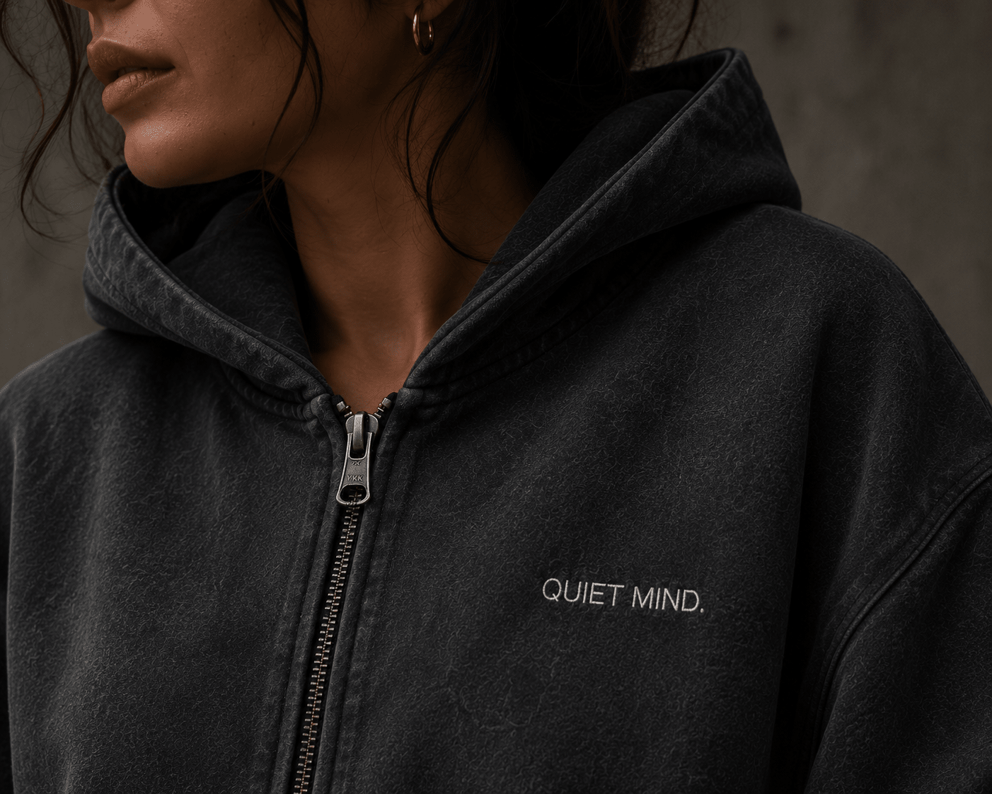 Quiet Mind Zip Hoodie - Hoodie - WearNovry