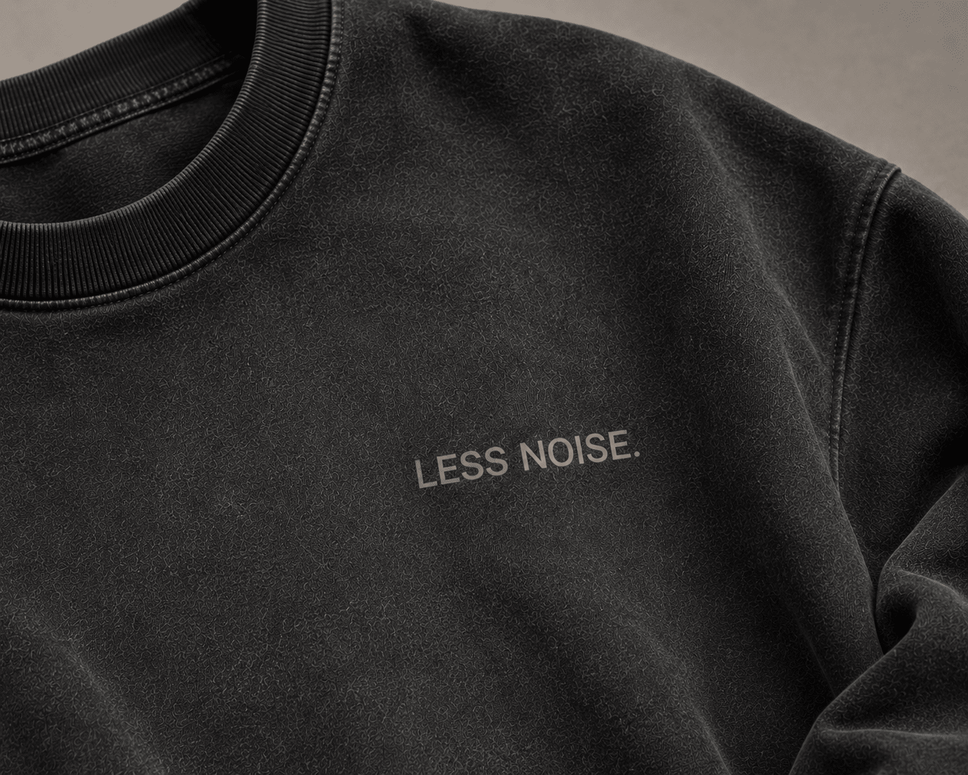 Less Noise. Heavy Faded Long Sleeve Tee - T-Shirt - WearNovry