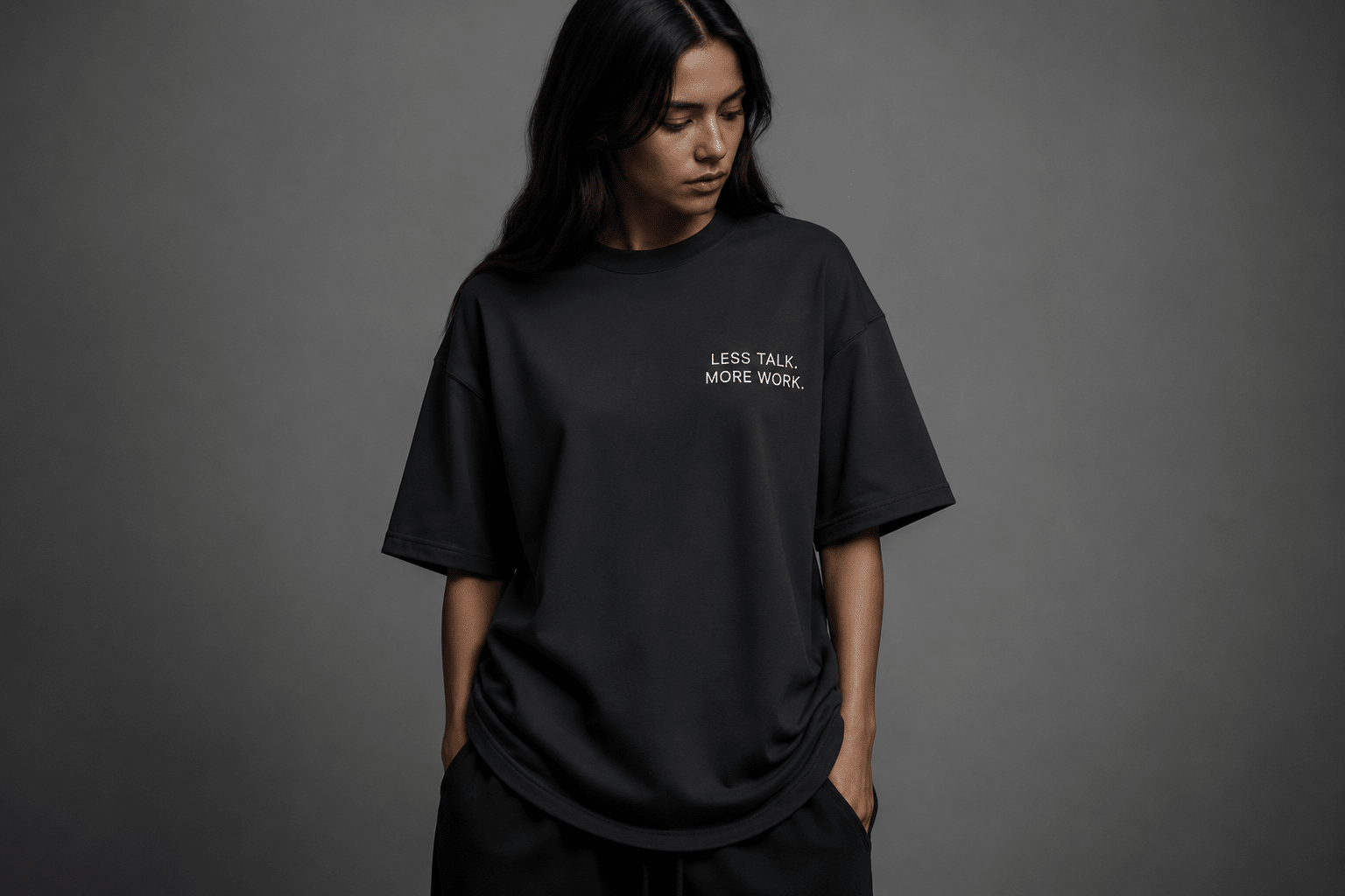 Less Talk. More Work. Heavyweight Tee - T-Shirt - WearNovry