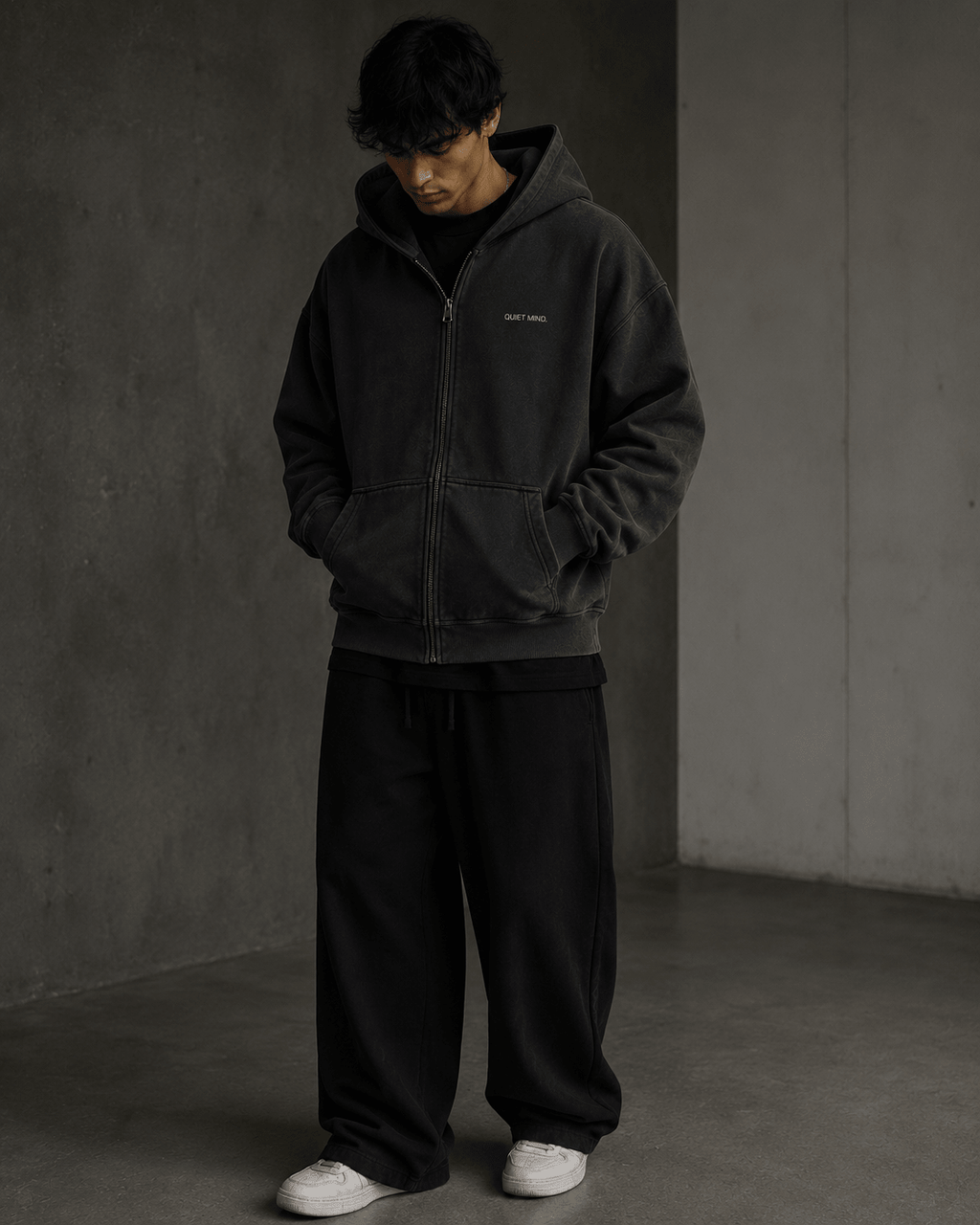 Quiet Mind Zip Hoodie - Hoodie - WearNovry