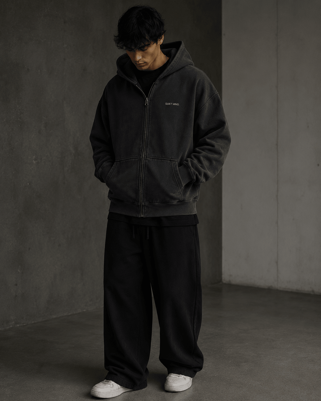 Quiet Mind Zip Hoodie - Hoodie - WearNovry