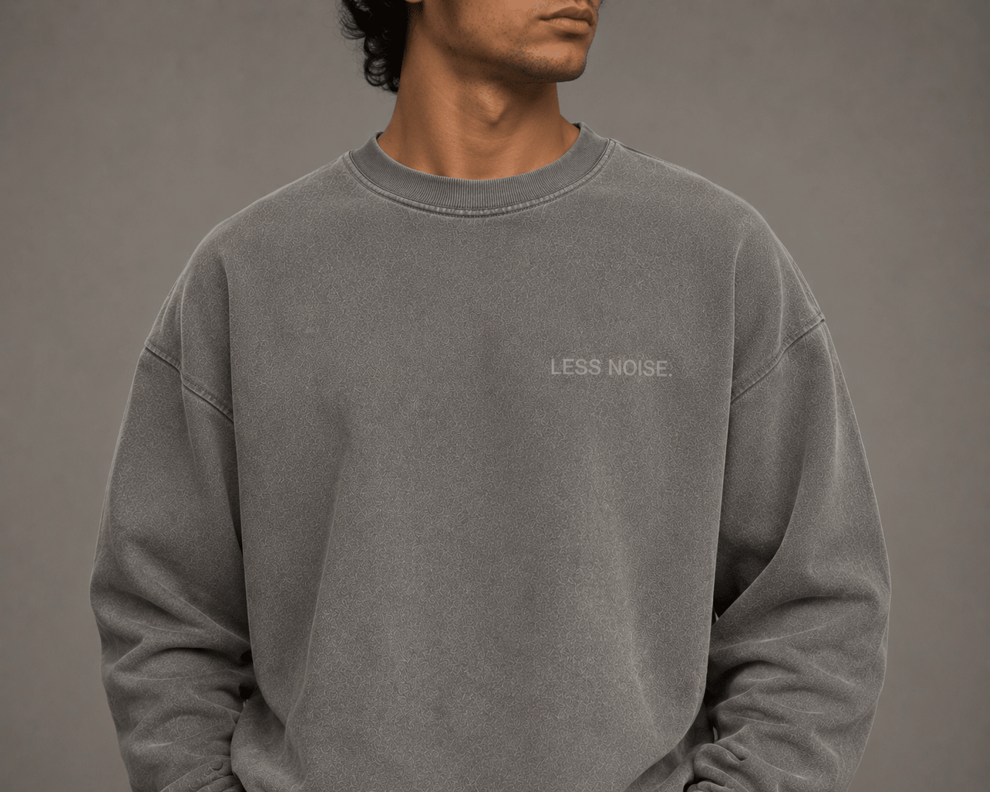 Less Noise. Heavy Faded Long Sleeve Tee - T-Shirt - WearNovry