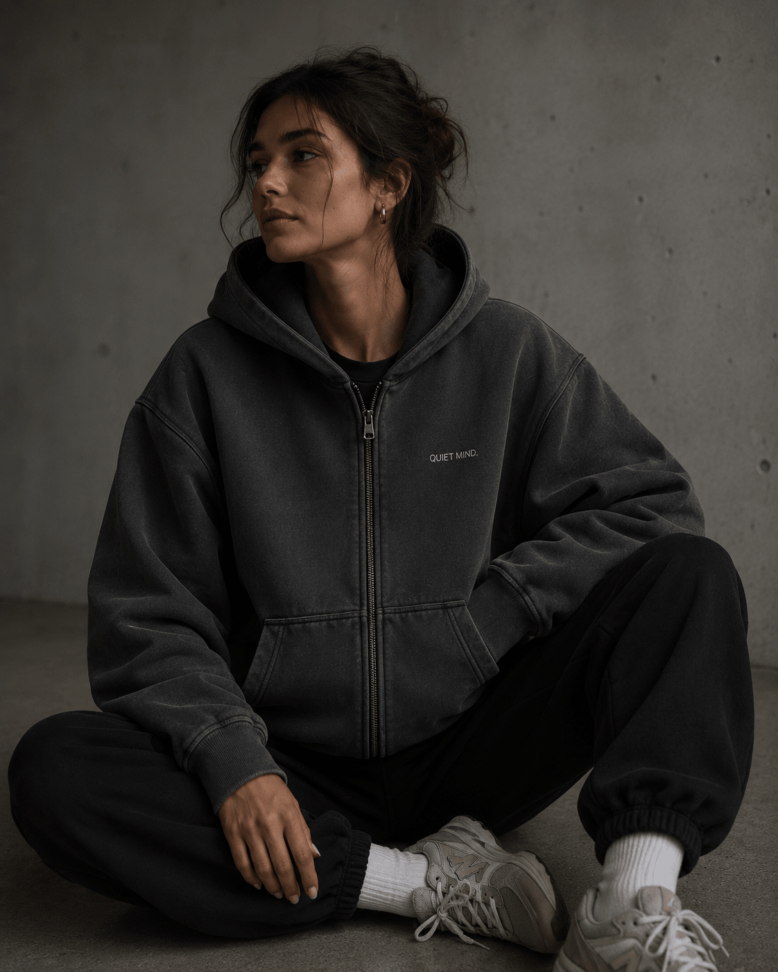 Quiet Mind Zip Hoodie front view