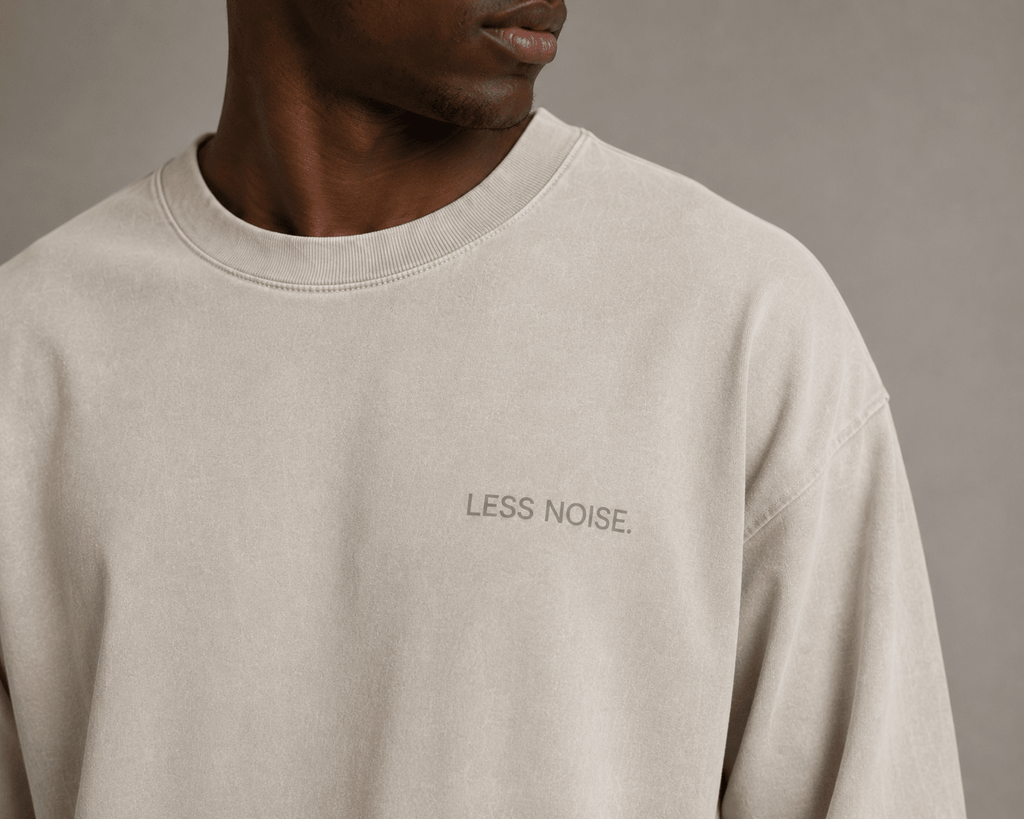 Less Noise. Heavy Faded Long Sleeve Tee - T-Shirt - WearNovry