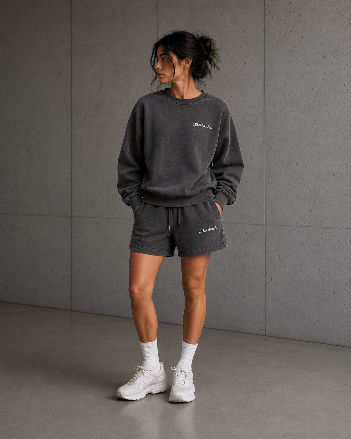 Less Noise. Heavy Faded Long Sleeve Tee - T-Shirt - WearNovry