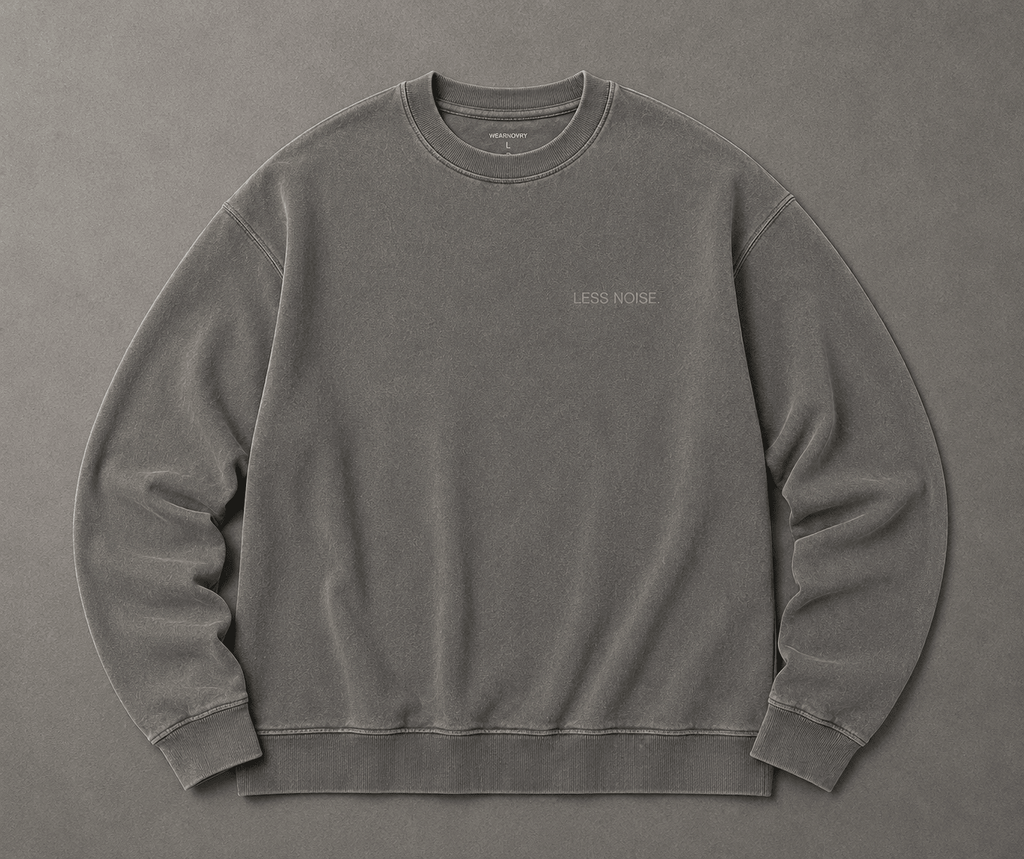 Less Noise. Heavy Faded Long Sleeve Tee - T-Shirt - WearNovry
