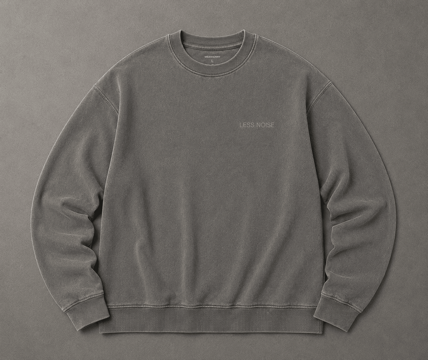 Less Noise. Heavy Faded Long Sleeve Tee - T-Shirt - WearNovry