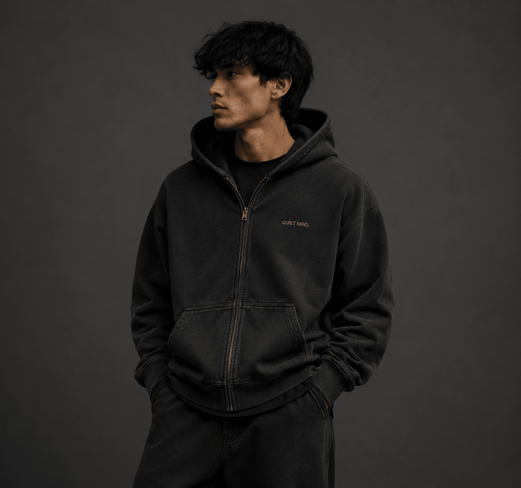 Quiet Mind Zip Hoodie - Hoodie - WearNovry