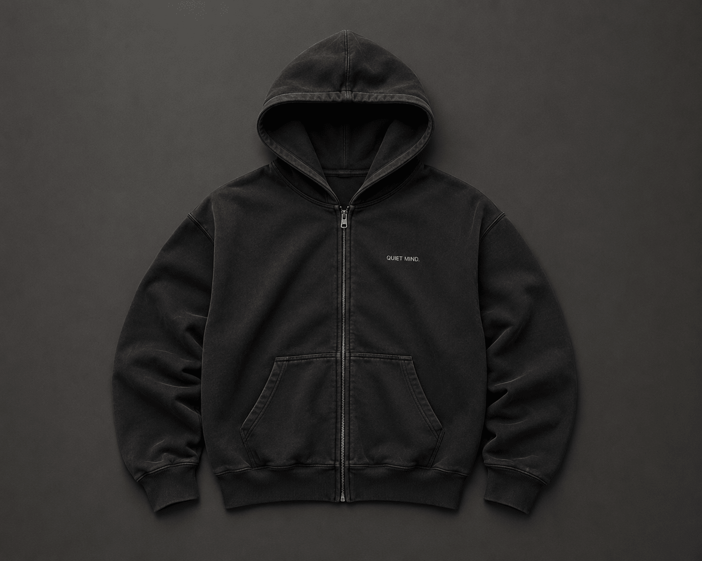 Quiet Mind Zip Hoodie - Hoodie - WearNovry