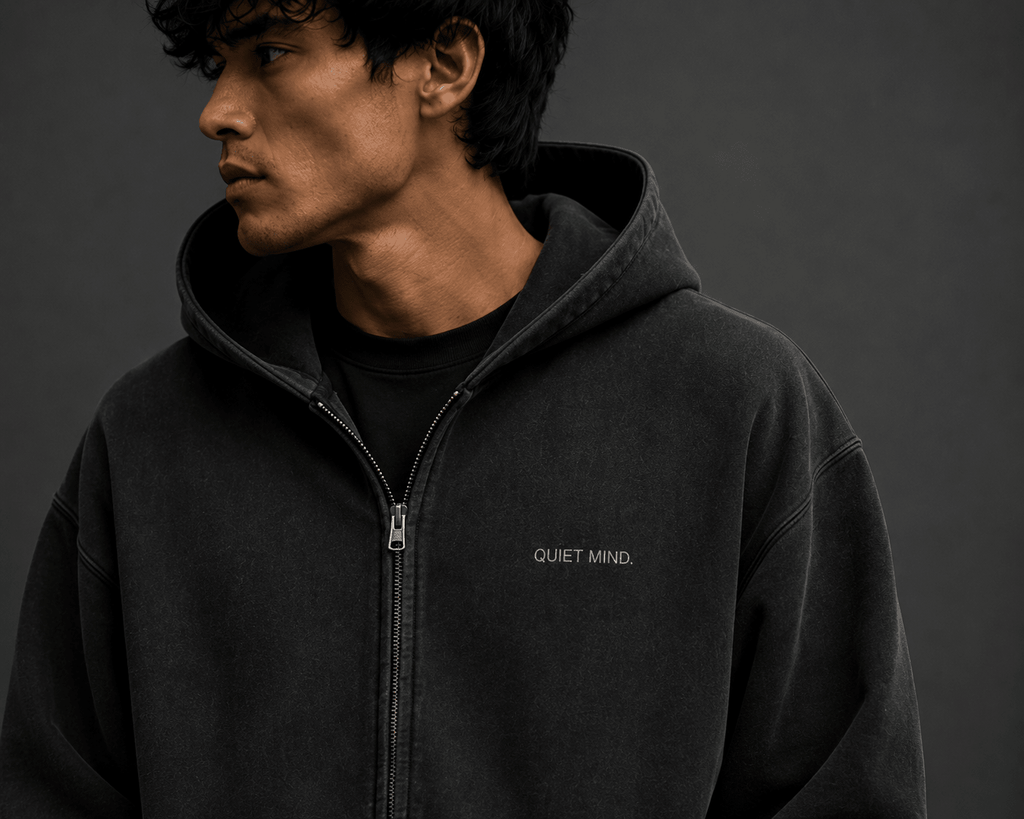 Quiet Mind Zip Hoodie - Hoodie - WearNovry