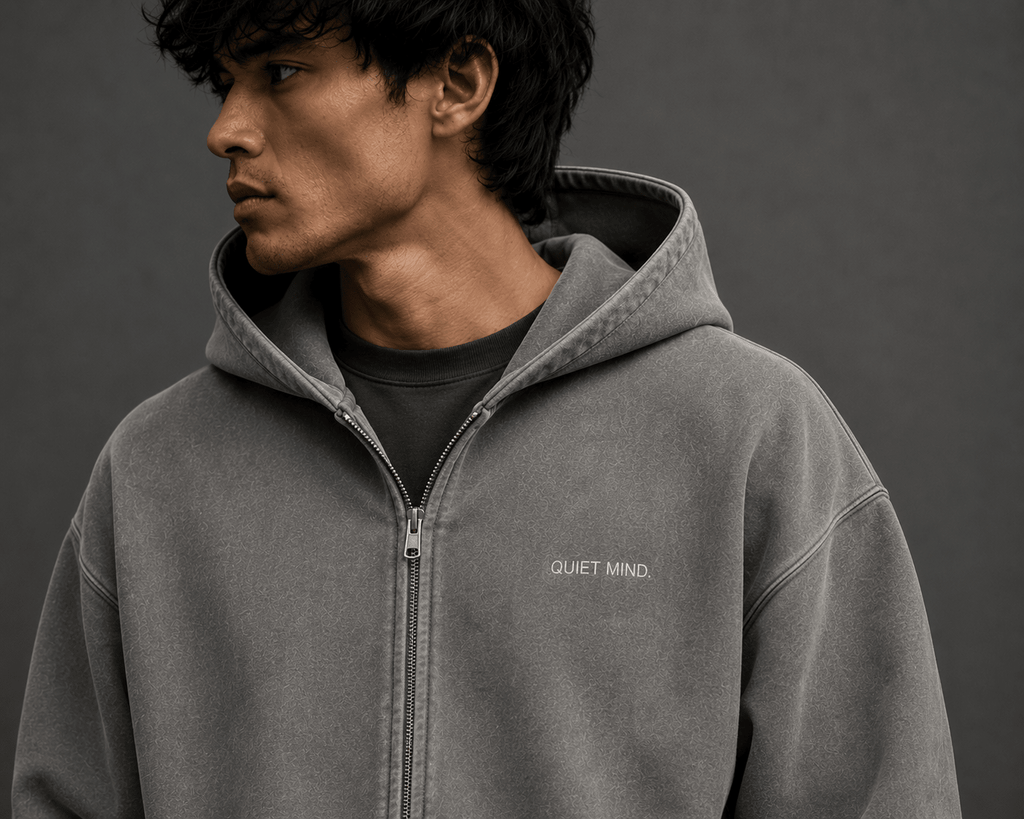 Quiet Mind Zip Hoodie - Hoodie - WearNovry