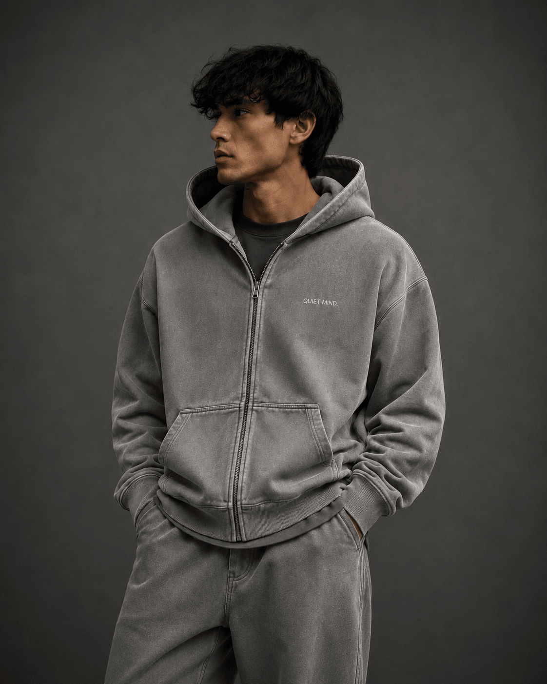Quiet Mind Zip Hoodie - Hoodie - WearNovry