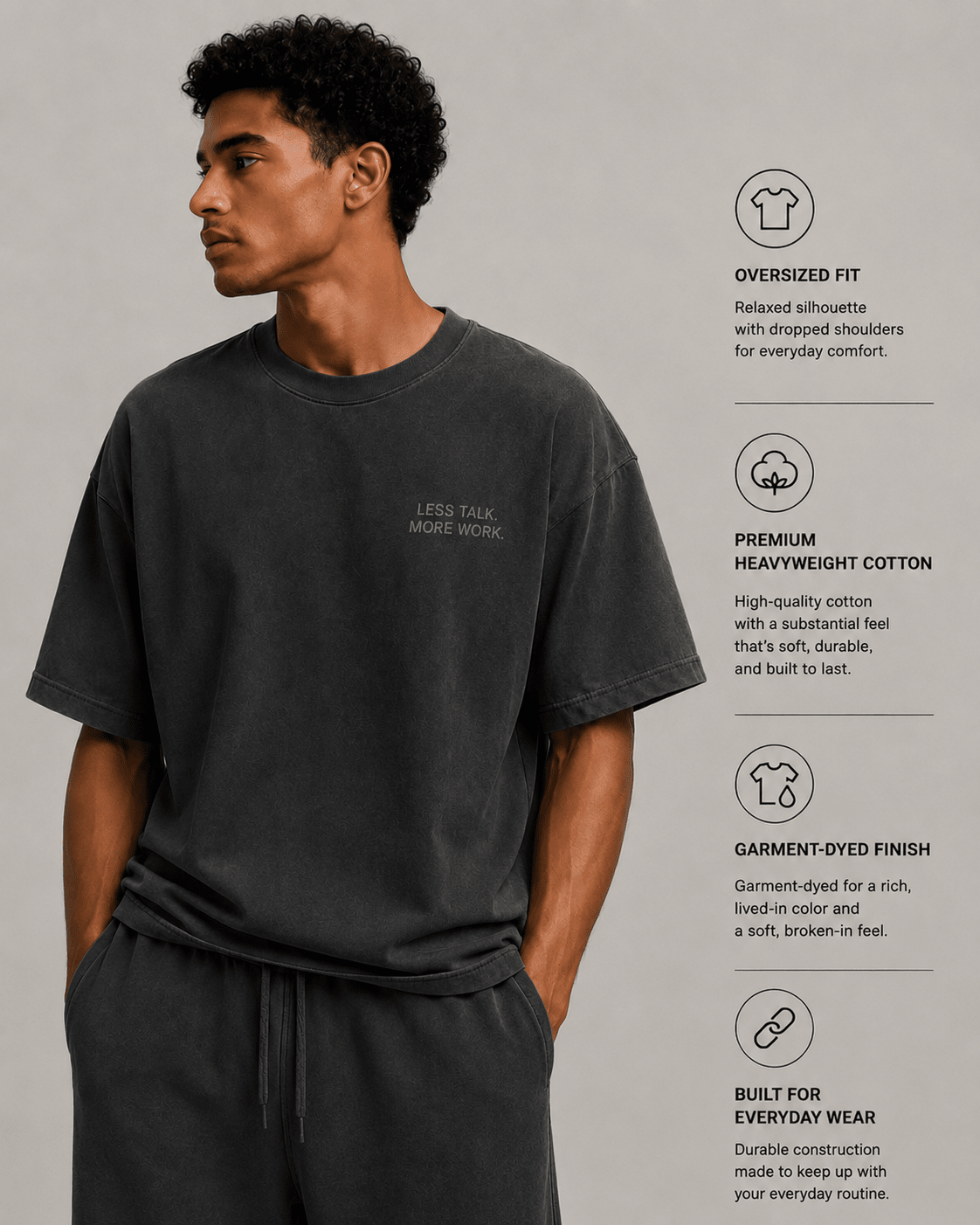 Less Talk. More Work. Tee - T-Shirt - WearNovry