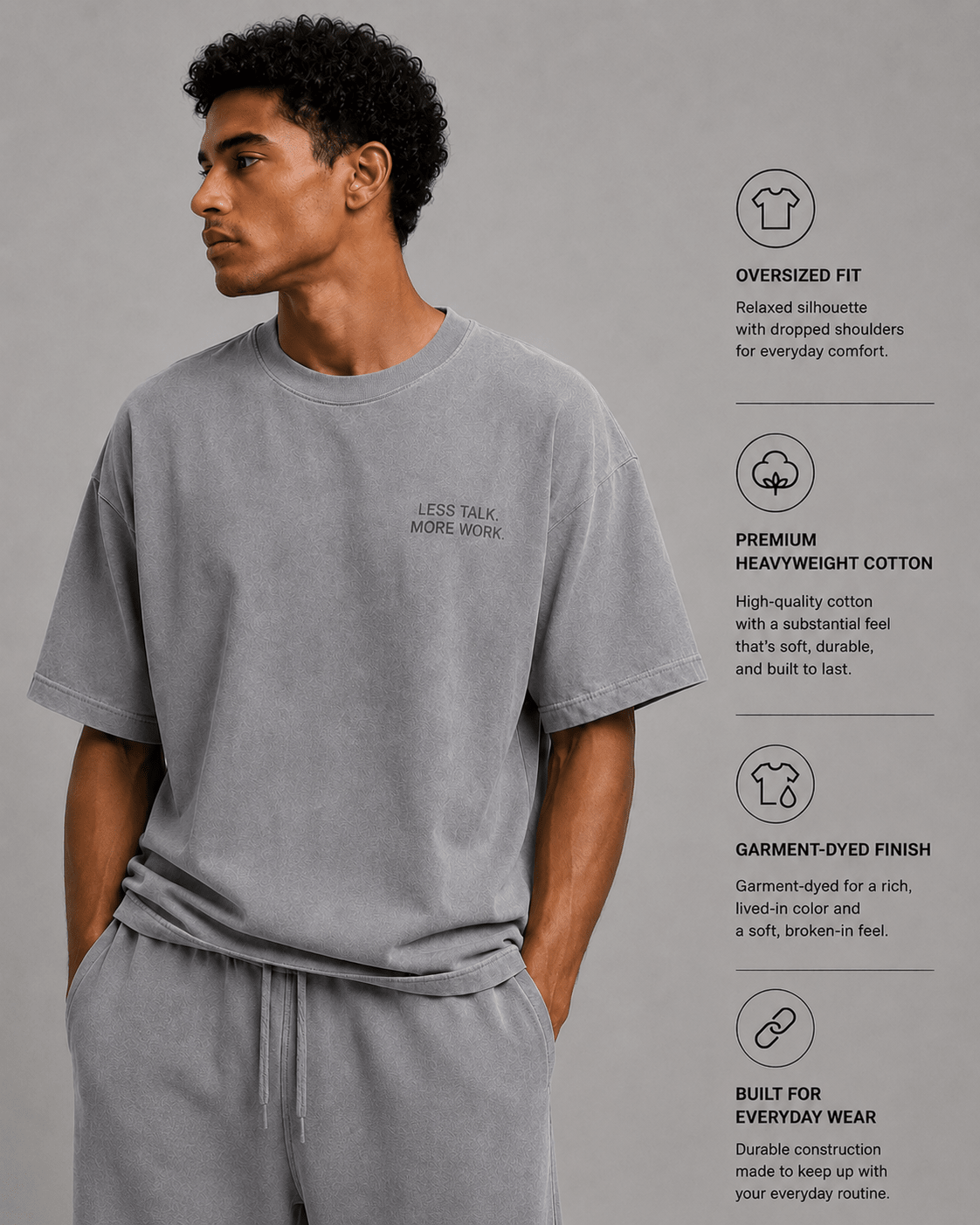 Less Talk. More Work. Tee - T-Shirt - WearNovry