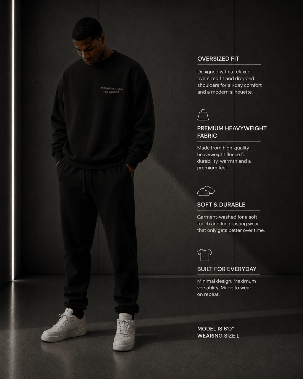 Everybody Talks. Few Execute. Heavyweight Sweatshirt - Sweatshirt - WearNovry