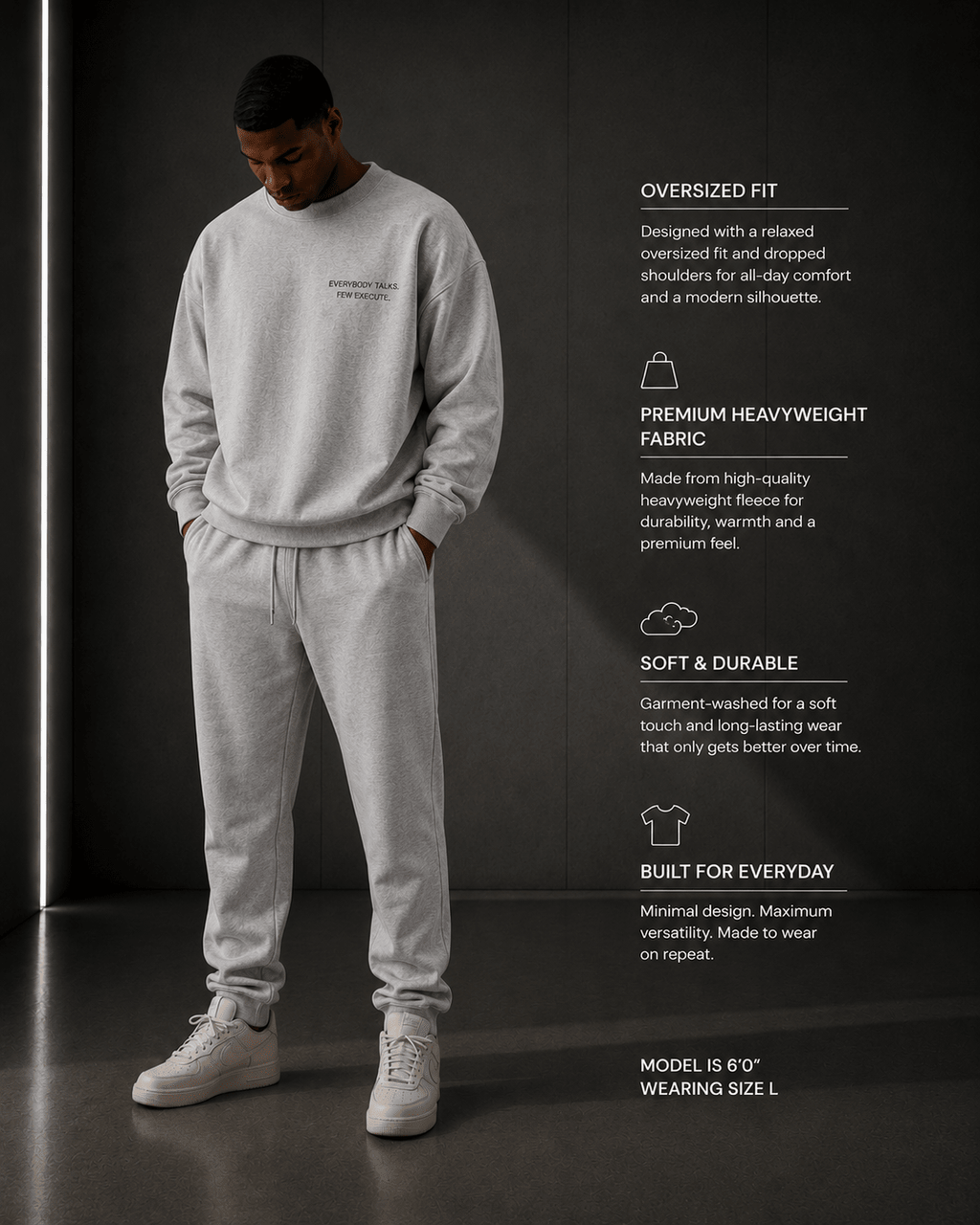 Everybody Talks. Few Execute. Heavyweight Sweatshirt - Sweatshirt - WearNovry