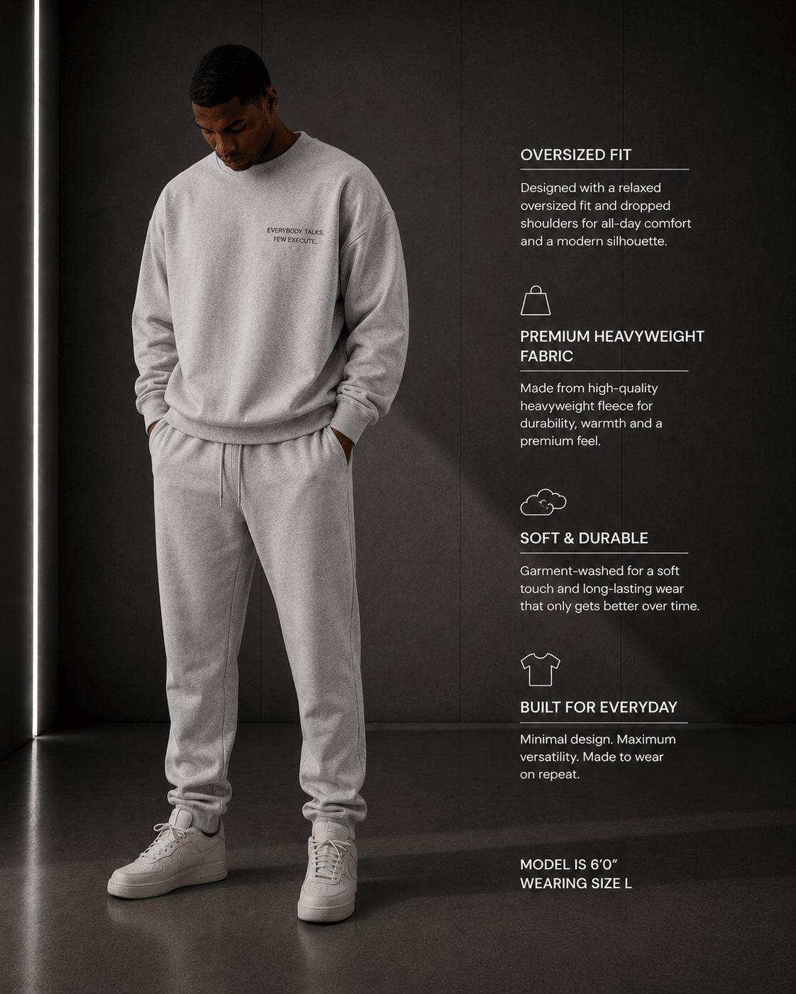 Everybody Talks. Few Execute. Heavyweight Sweatshirt - Sweatshirt - WearNovry