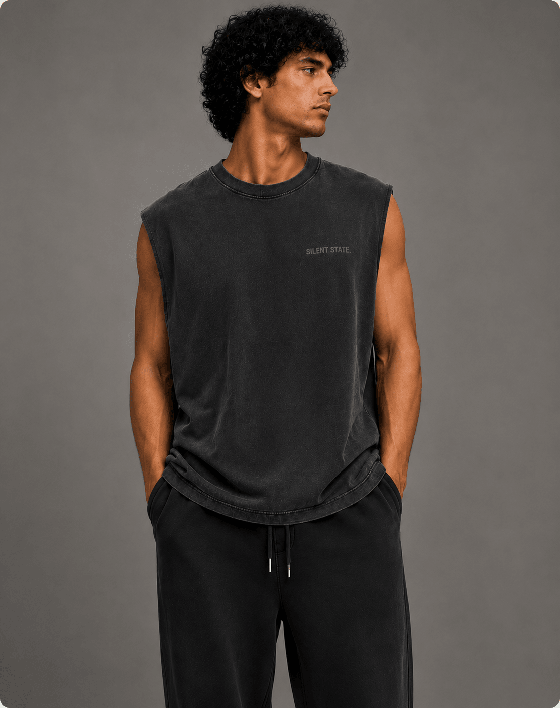 Silent State Oversized Tank - Tank Top - WearNovry