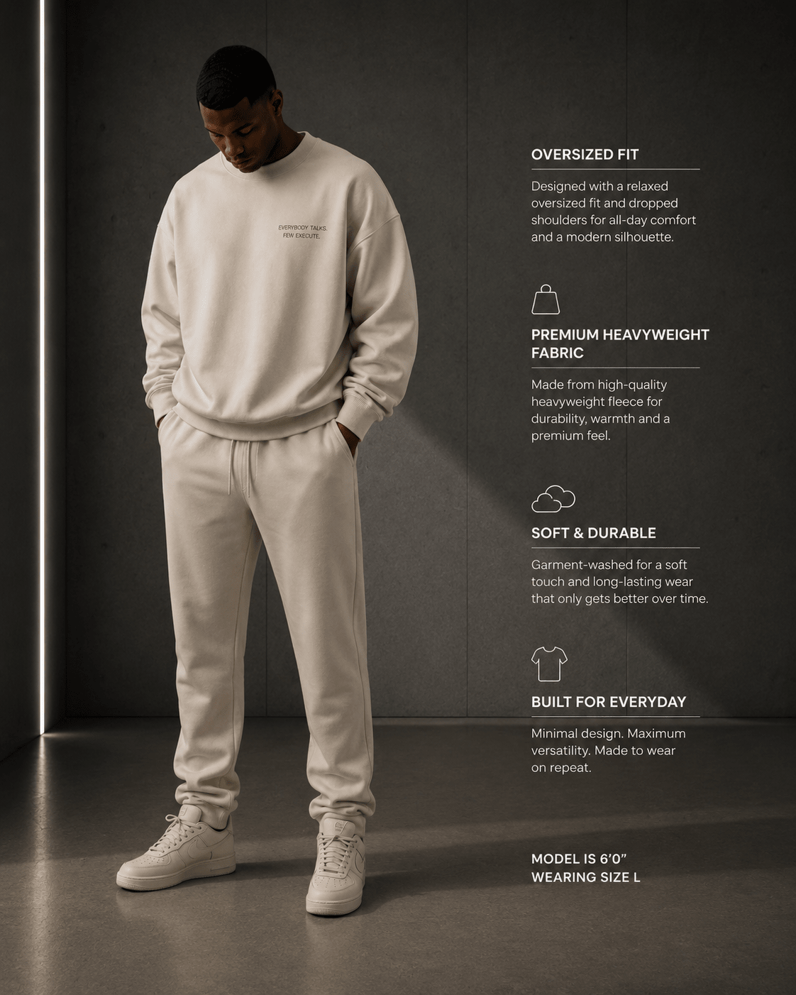 Everybody Talks. Few Execute. Heavyweight Sweatshirt - Sweatshirt - WearNovry