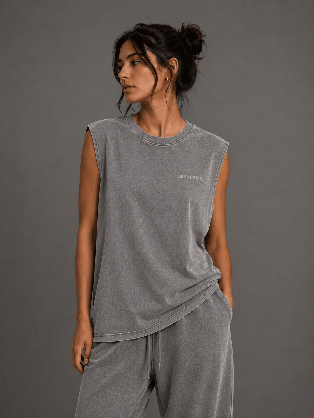 Silent State Oversized Tank - Tank Top - WearNovry