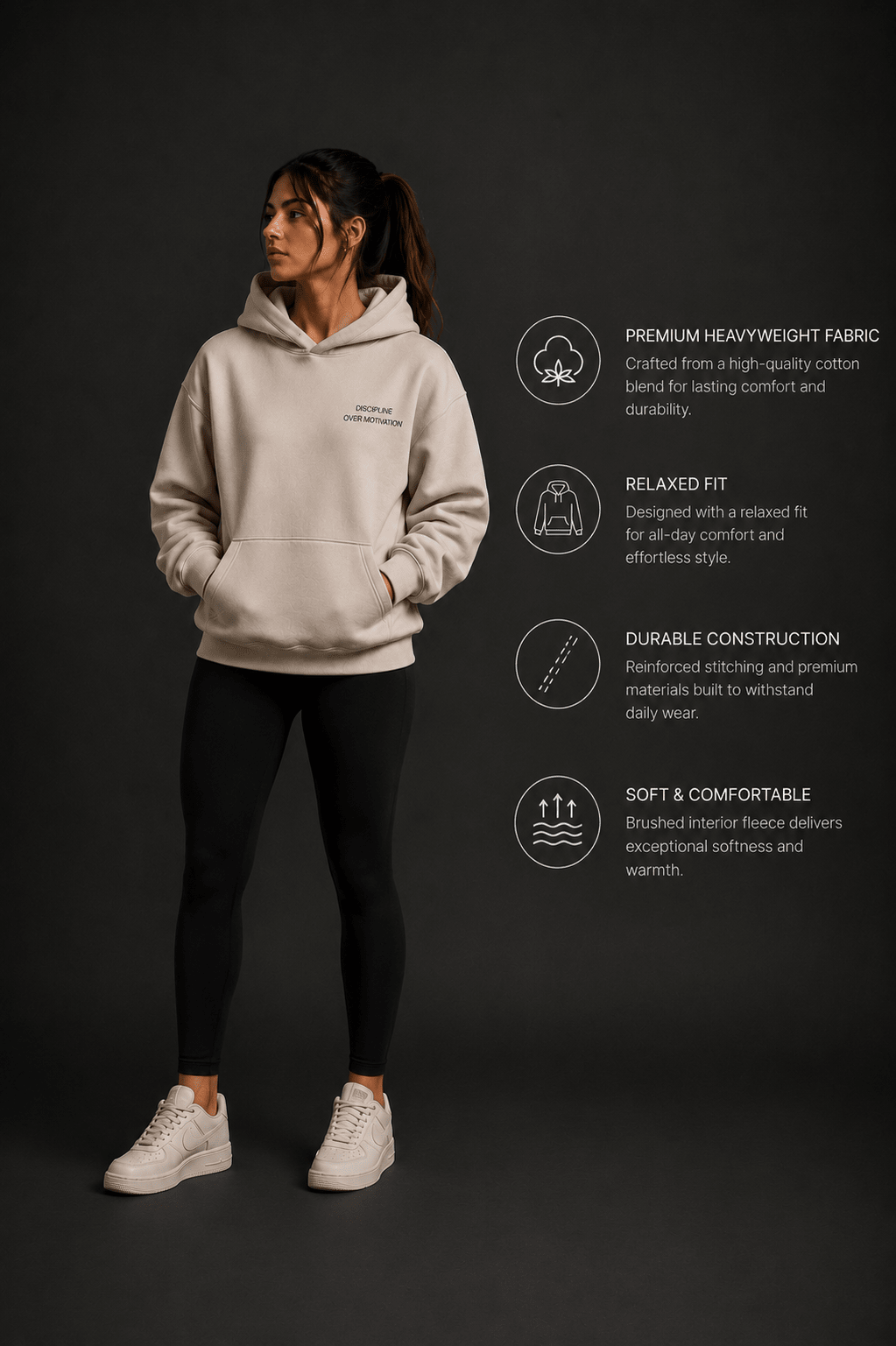 Discipline Over Motivation Hoodie - Hoodie - WearNovry