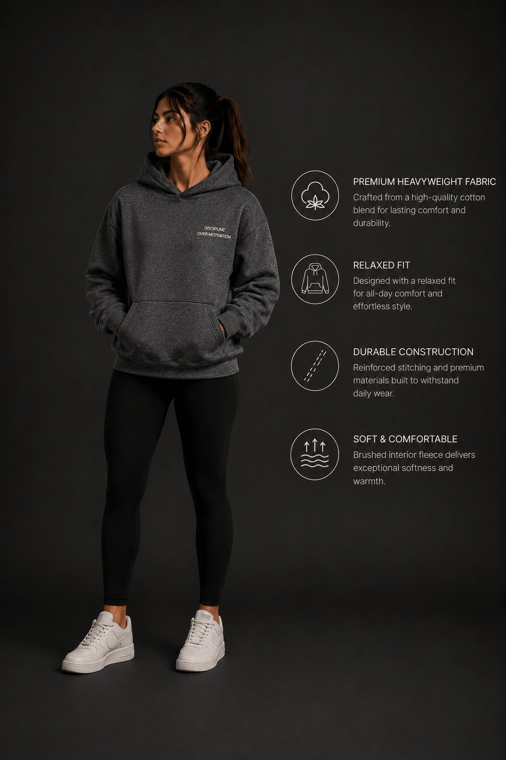 Discipline Over Motivation Hoodie - Hoodie - WearNovry