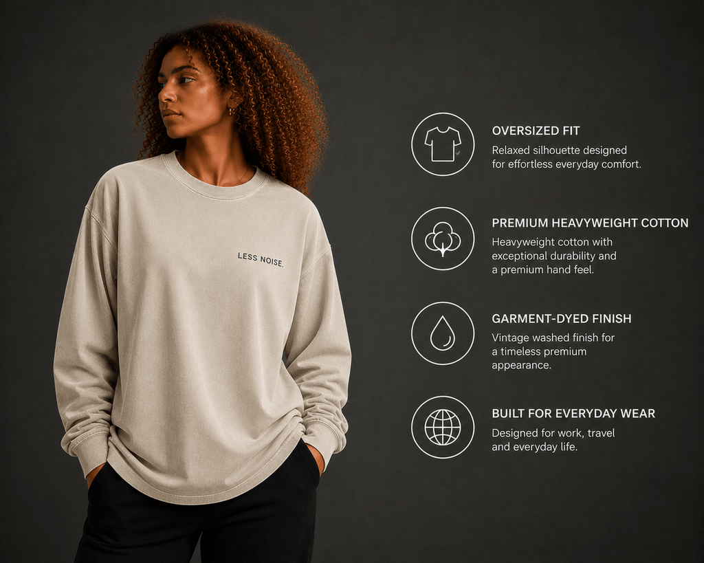 Less Noise. Long Sleeve - T-Shirt - WearNovry