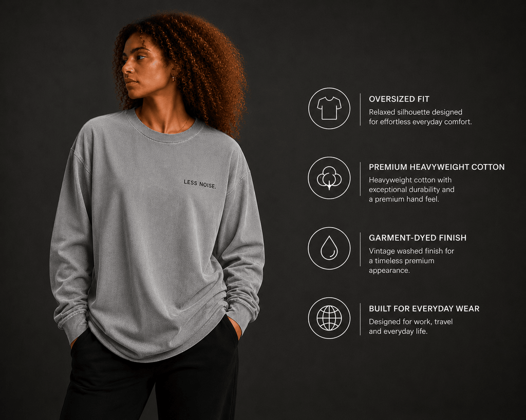 Less Noise. Long Sleeve - T-Shirt - WearNovry