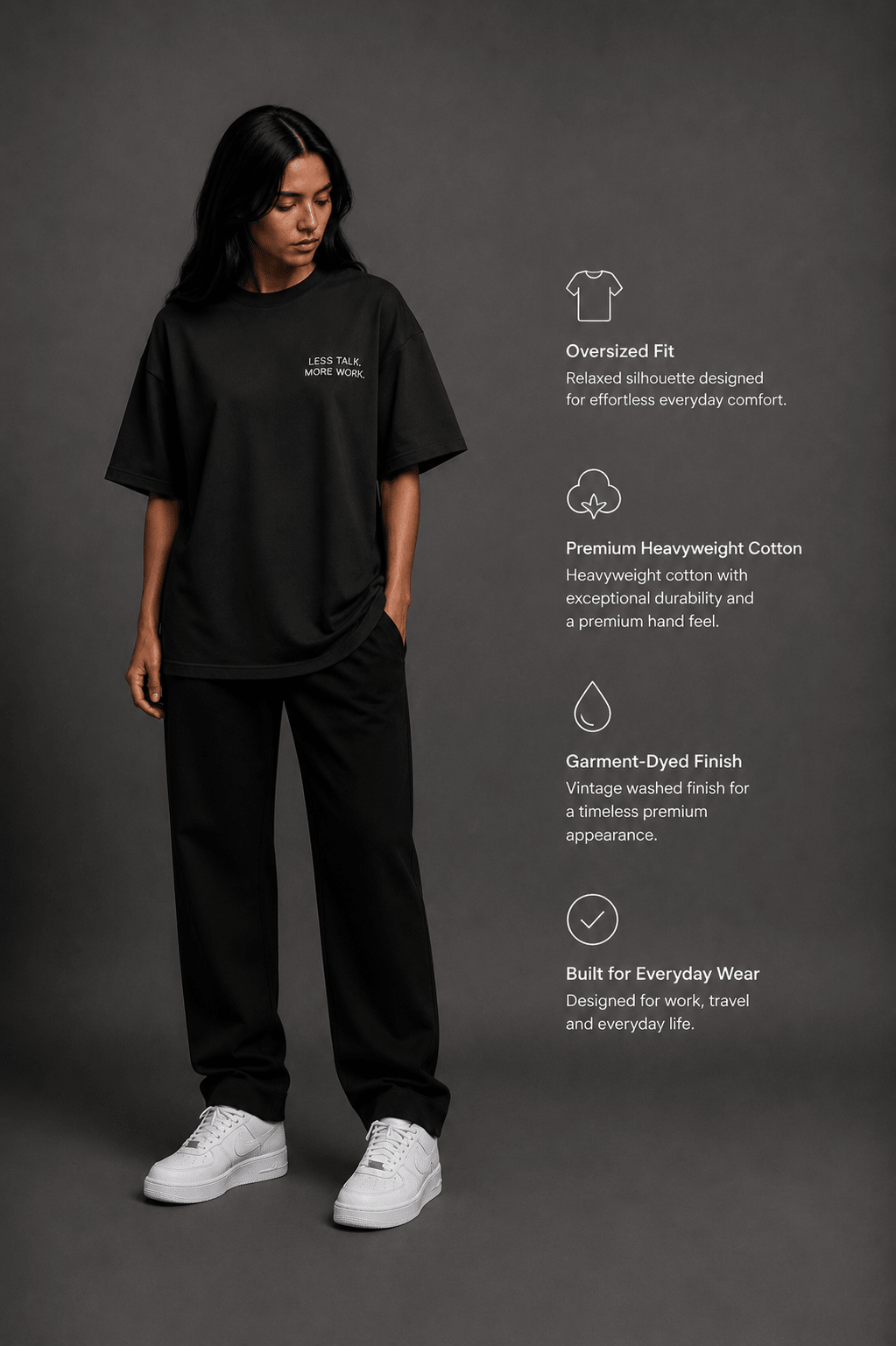 Less Talk. More Work. Tee - T-Shirt - WearNovry