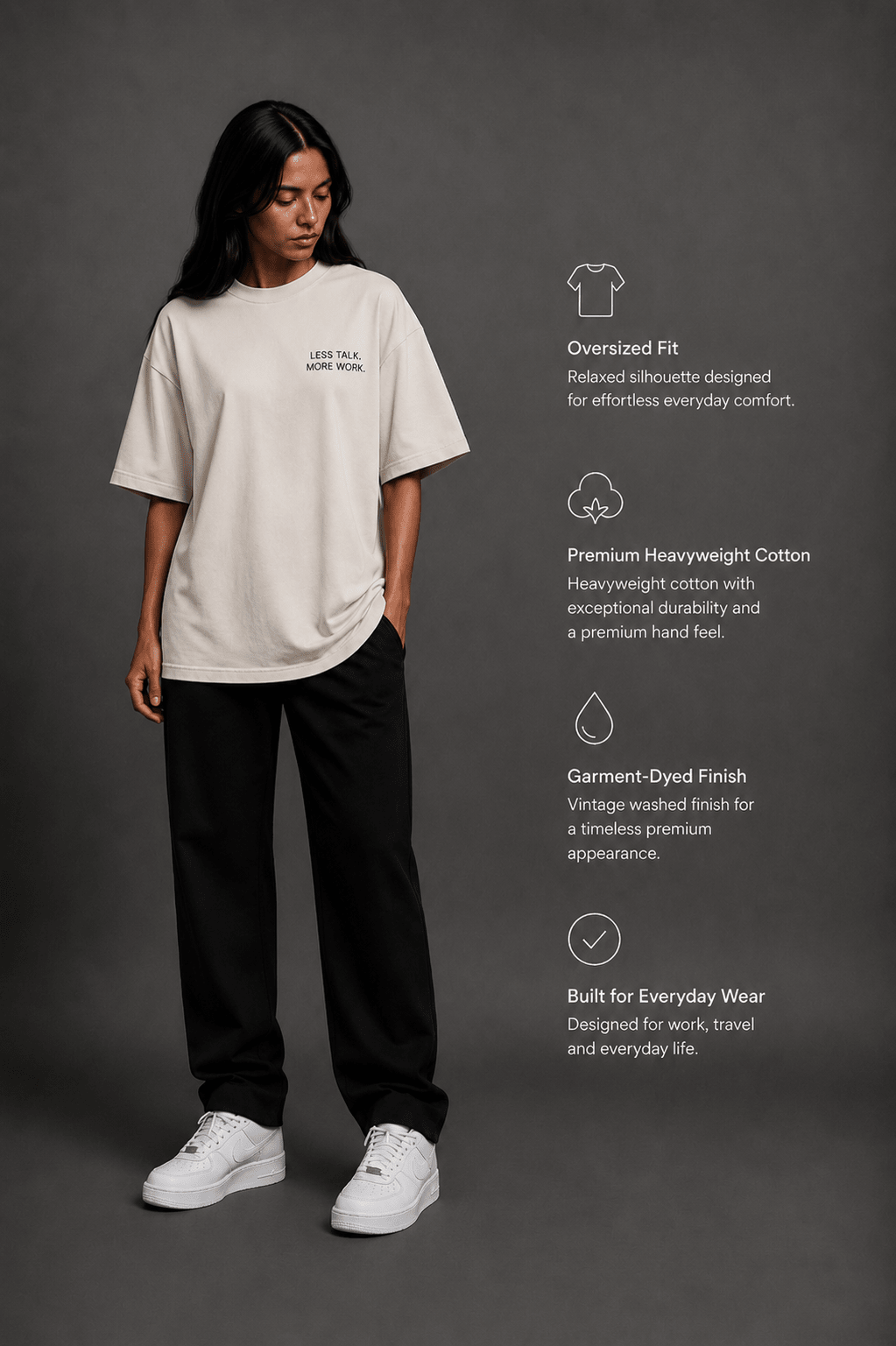 Less Talk. More Work. Tee - T-Shirt - WearNovry