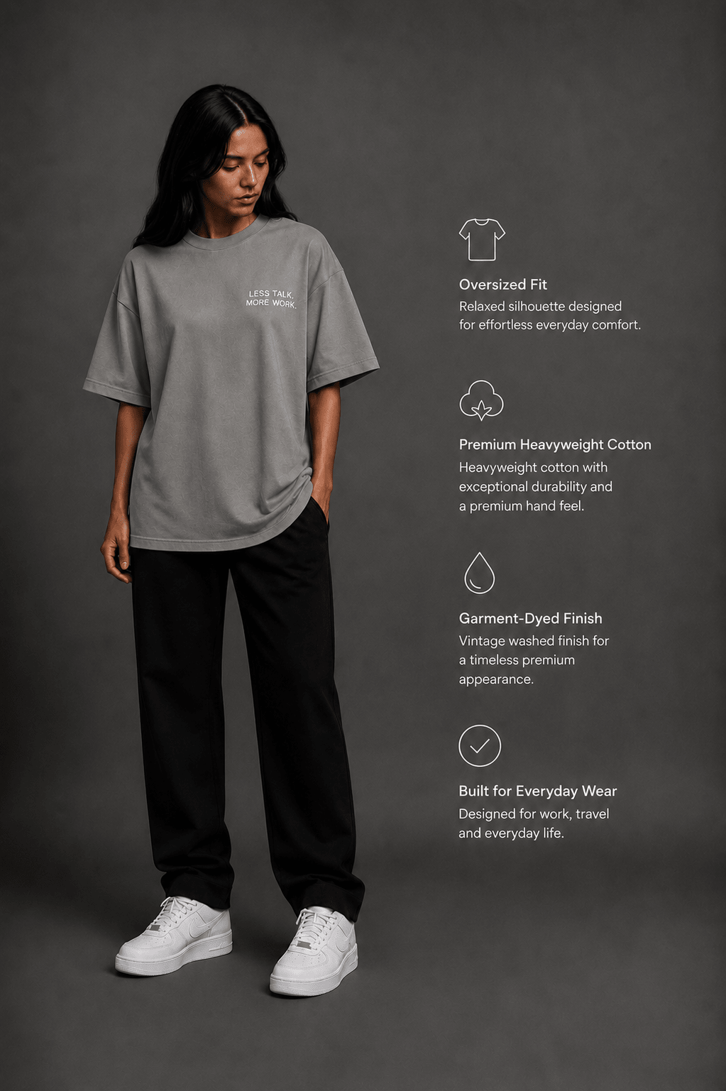 Less Talk. More Work. Tee - T-Shirt - WearNovry