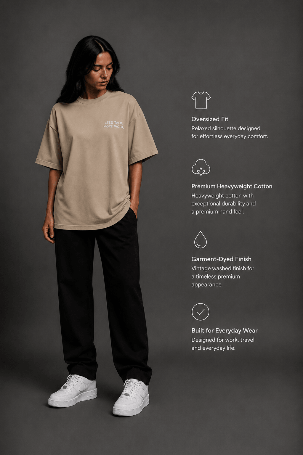 Less Talk. More Work. Tee - T-Shirt - WearNovry