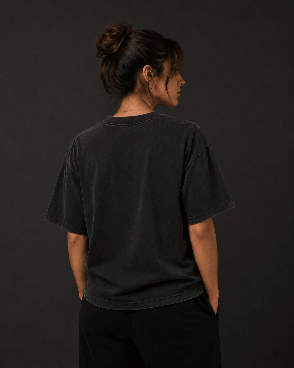 Silence Is Power oversized tee back view relaxed oversized fit