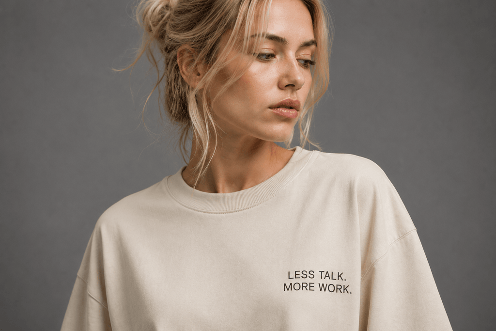 Less Talk. More Work. Heavyweight Tee - T-Shirt - WearNovry