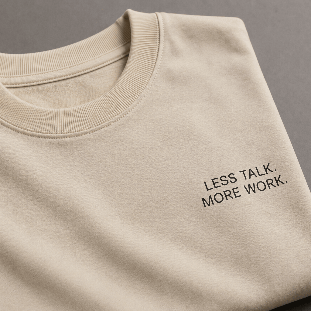 Less Talk. More Work. Heavyweight Tee - T-Shirt - WearNovry