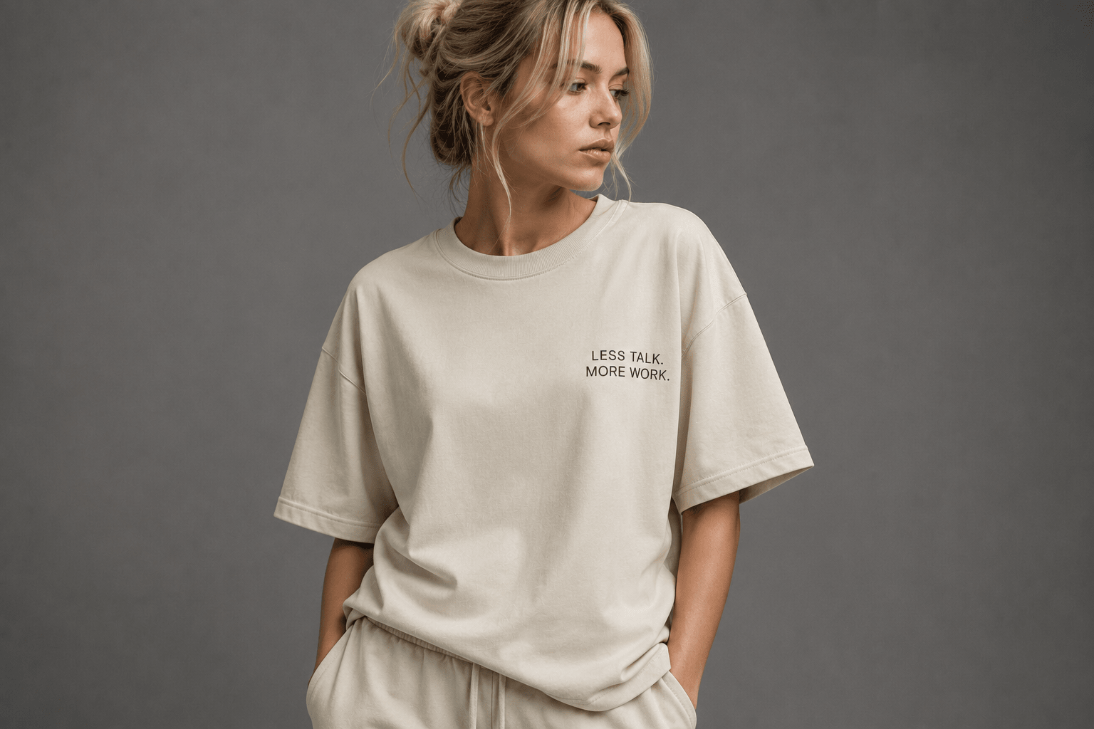 Less Talk. More Work. Heavyweight Tee - T-Shirt - WearNovry