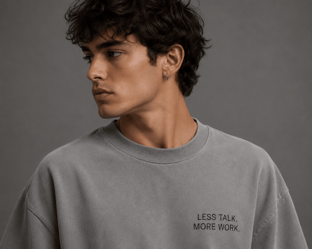 Less Talk. More Work. Heavyweight Tee - T-Shirt - WearNovry
