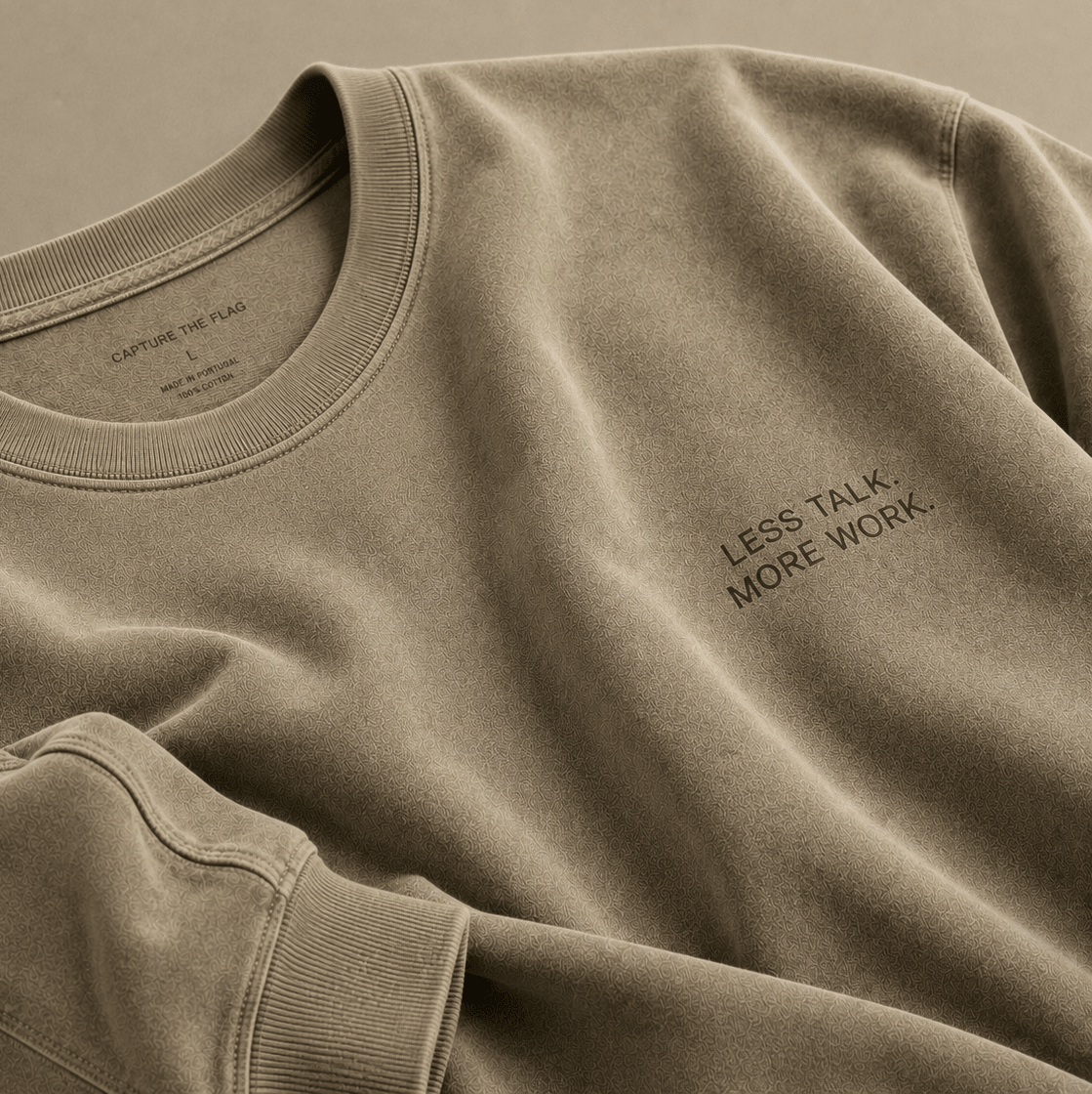 Less Talk. More Work. Heavyweight Tee - T-Shirt - WearNovry