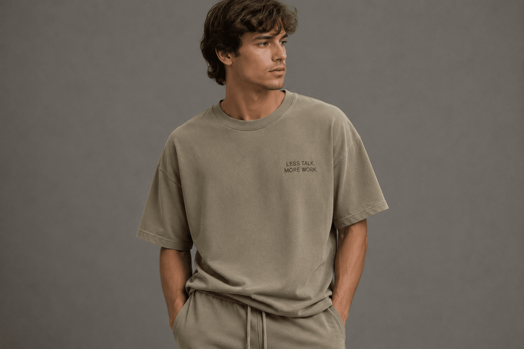 Less Talk. More Work. Heavyweight Tee - T-Shirt - WearNovry