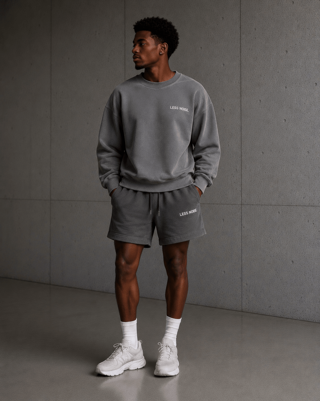 Less Noise. Heavy Faded Long Sleeve Tee - T-Shirt - WearNovry