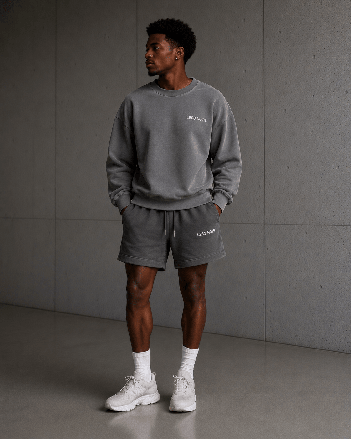 Less Noise. Heavy Faded Long Sleeve Tee - T-Shirt - WearNovry